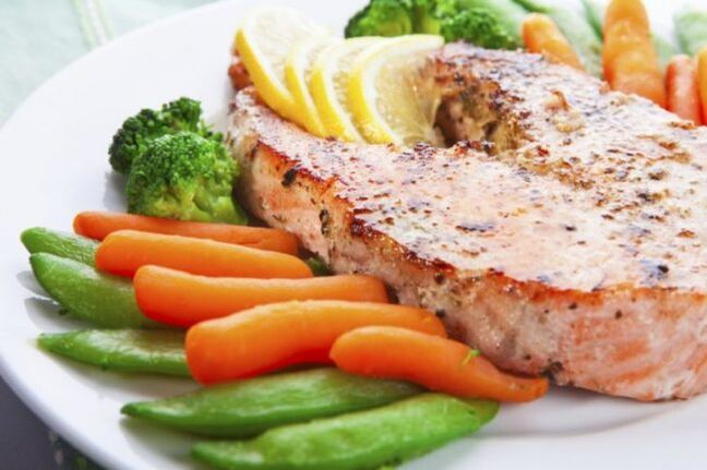 steak de poisson aux légumes pour un régime protéiné